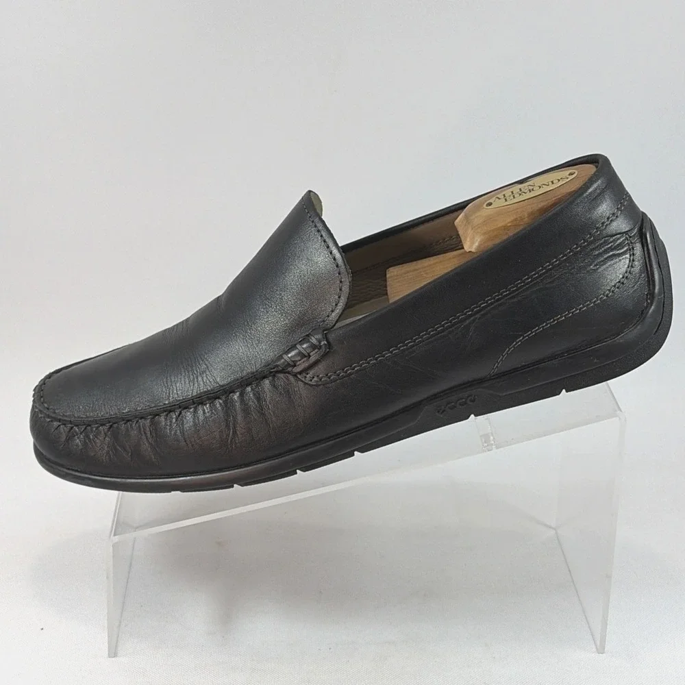 Ecco Classic Moc 2.0 Slip-On Driving Shoe Men's 44EU 11US Black Leather Loafers